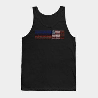 Red & Blue Retro American Flag Tank Top